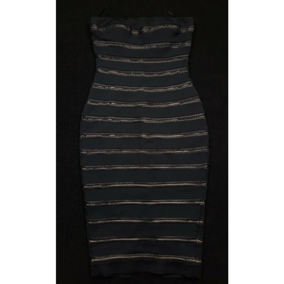 NWT Misha Collection Black Agnetta Strapless Mini Dress Sz. 6 - Picture 2 of 12